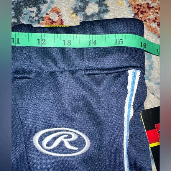 Rawlings Softball women Belted Navy Sports Pants Cropped Size L - Picture 8 of 10